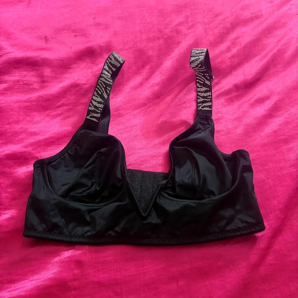 NEW Victoria’s Secret Black Rhinestone Strap Bra